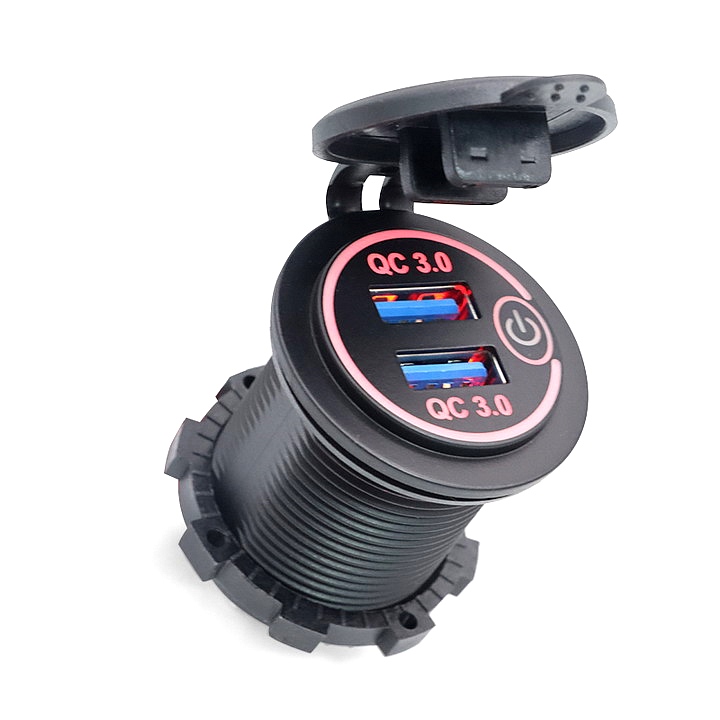 胶壳双QC3.0带触摸按键开关